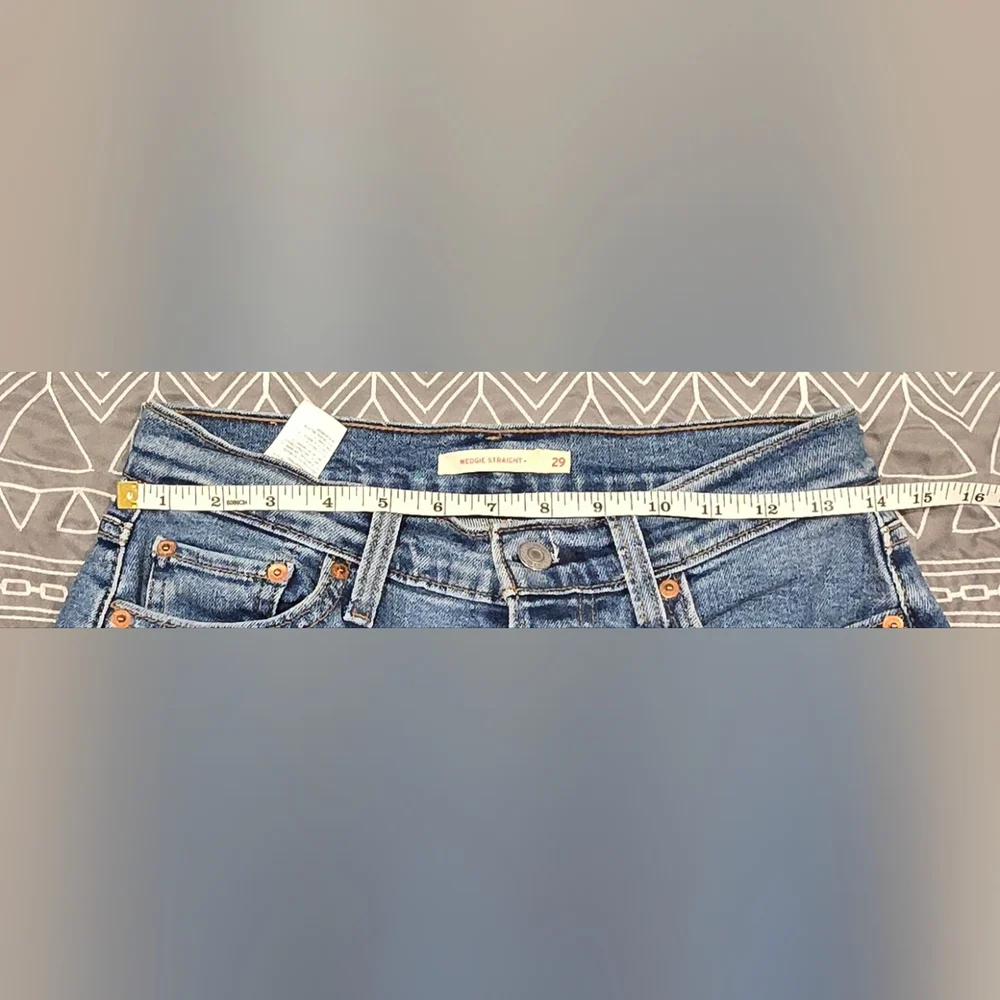 Levis Wedgie Straight High Waisted Jeans Size 29 - Picture 5 of 8